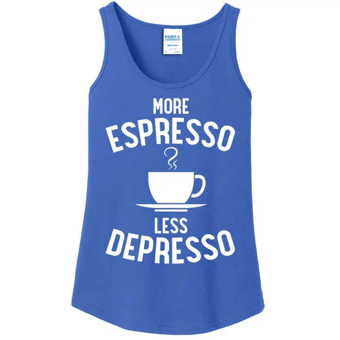 Funny Coffee Er Barista More Espresso Less Depresso Gift Ladies Essential Tank