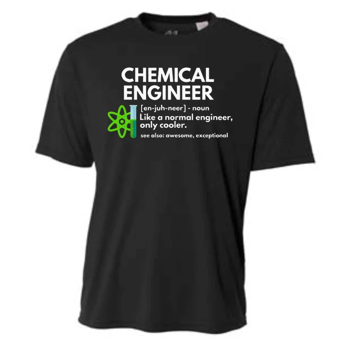 Funny Chemical Engineer Definition Engineering Cooling Performance Crew T-Shirt