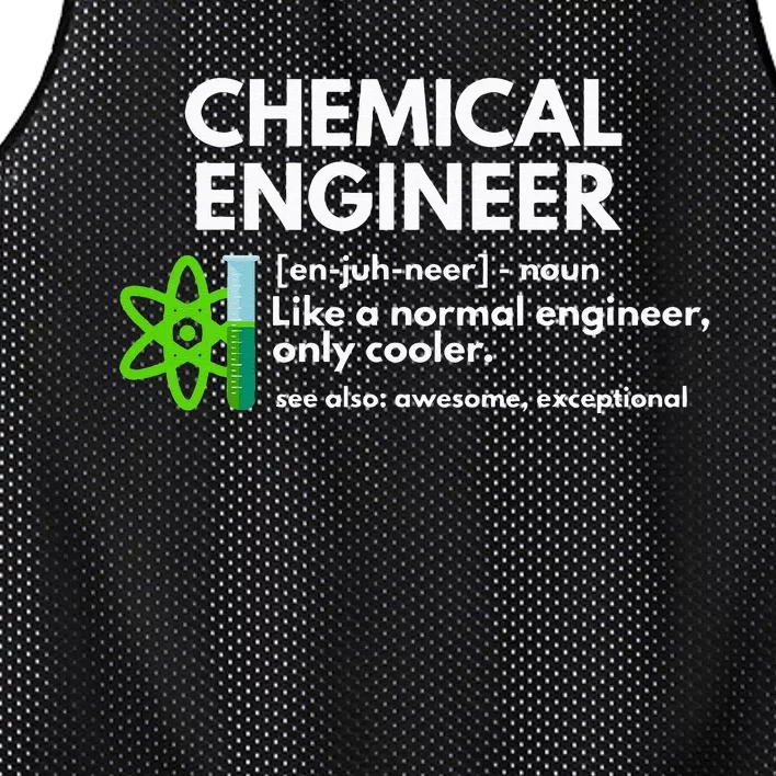 Funny Chemical Engineer Definition Engineering Mesh Reversible Basketball Jersey Tank