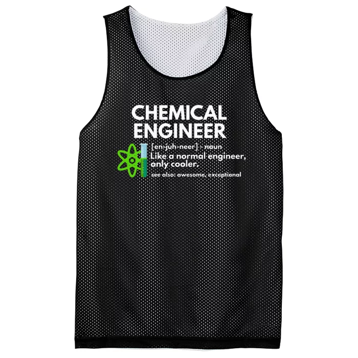 Funny Chemical Engineer Definition Engineering Mesh Reversible Basketball Jersey Tank