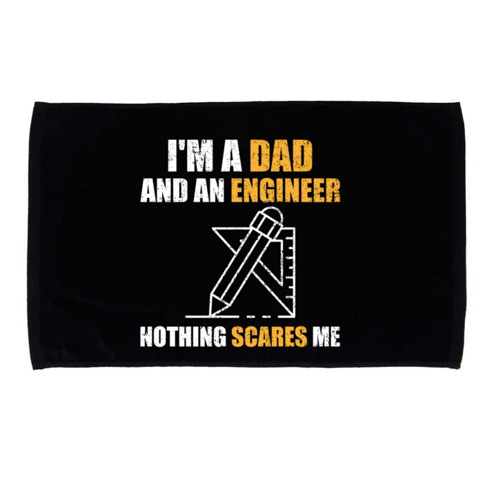 Funny Civil Engineering Fathers Day Dad Mechanical Engineer Gift Microfiber Hand Towel