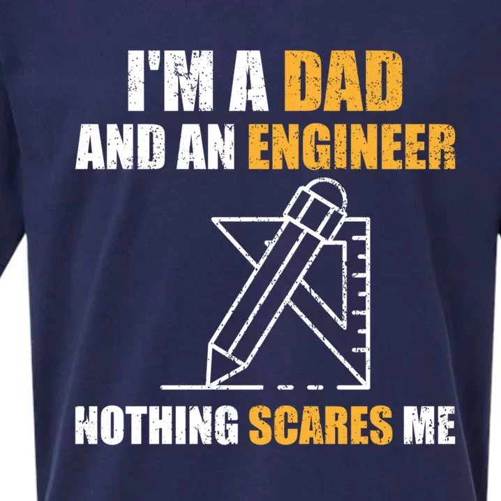 Funny Civil Engineering Fathers Day Dad Mechanical Engineer Gift Sueded Cloud Jersey T-Shirt