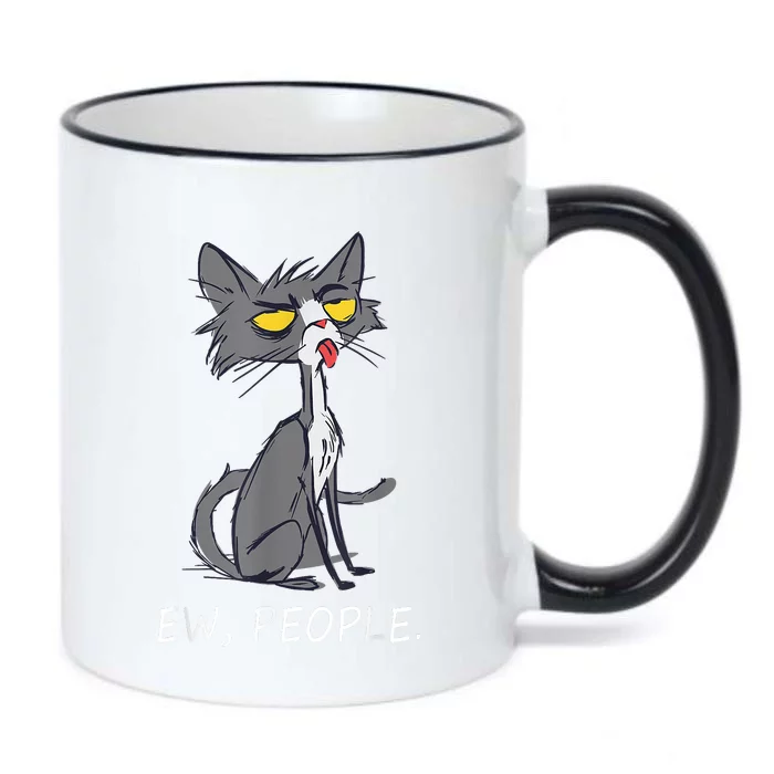 Funny Cat Ew People Meowy Cat Lovers Black Color Changing Mug