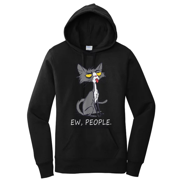 Funny Cat Ew People Meowy Cat Lovers Women's Pullover Hoodie