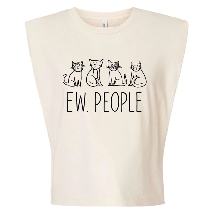 Funny Cat Ew People Cat Design, Cool Cat Tee Garment-Dyed Women's Muscle Tee