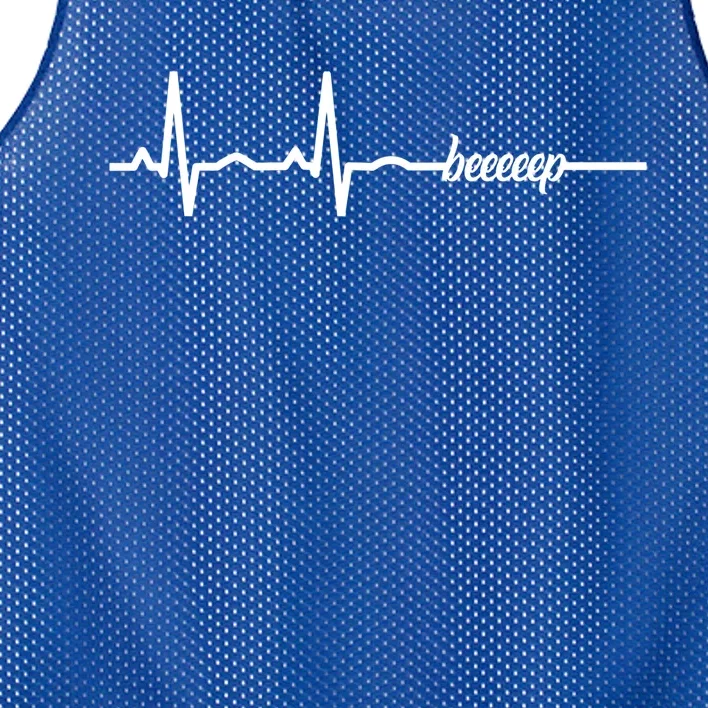 Funny Cool Ecg Ekg Cpr First Aid Medicine Gift Mesh Reversible Basketball Jersey Tank