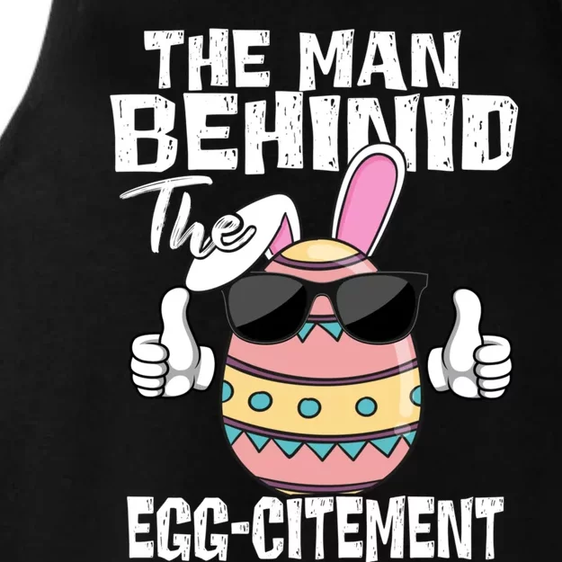 Funny Cool Easter Pregnancy Announcet New Dad Bunny Eggs Gift Ladies Tri-Blend Wicking Tank