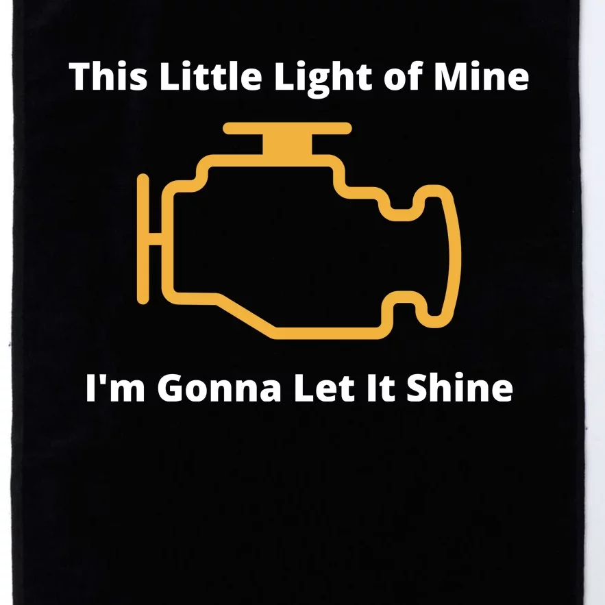 Funny Check Engine Light Car Platinum Collection Golf Towel