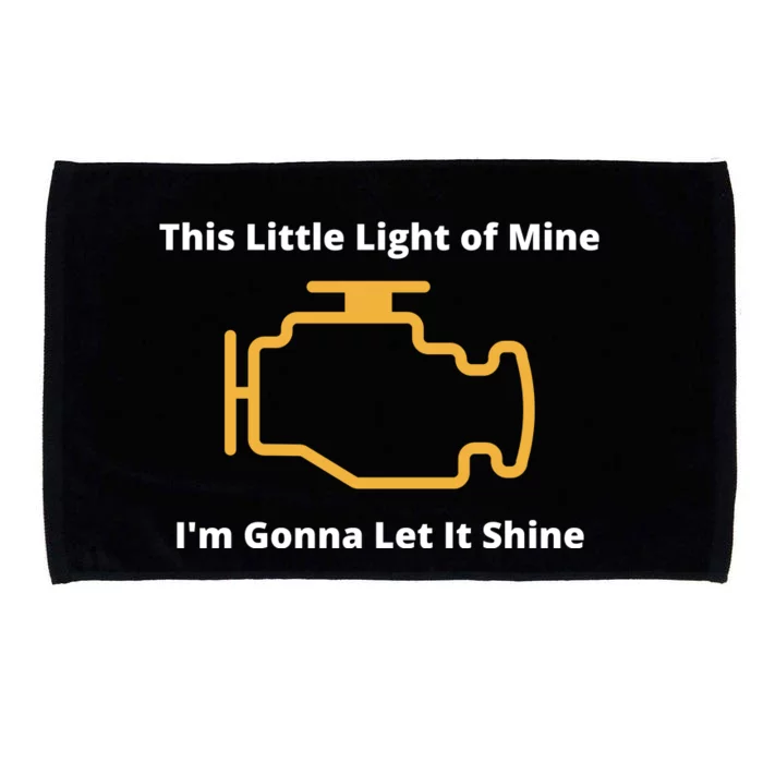 Funny Check Engine Light Car Microfiber Hand Towel