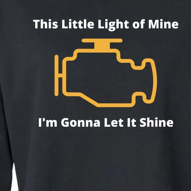 Funny Check Engine Light Car Cropped Pullover Crew