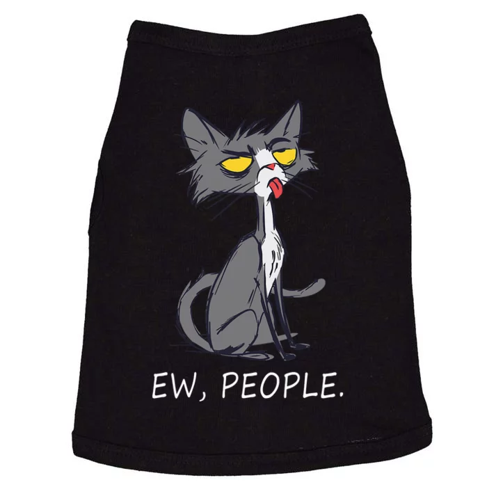 Funny Cat Ew People Meowy Cat Lovers Men Womens Gifts Doggie Tank