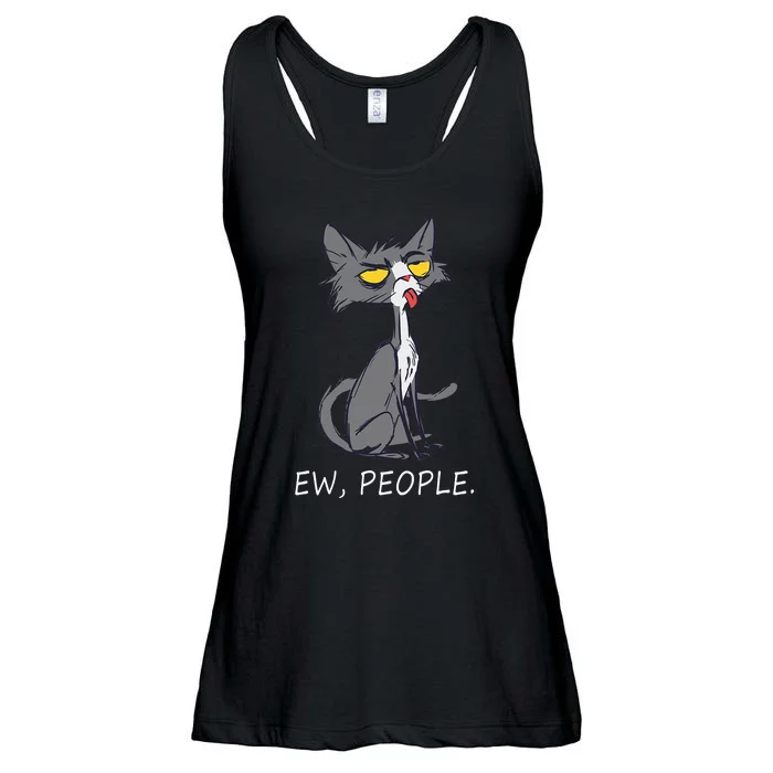 Funny Cat Ew People Meowy Cat Lovers Men Womens Gifts Ladies Essential Flowy Tank