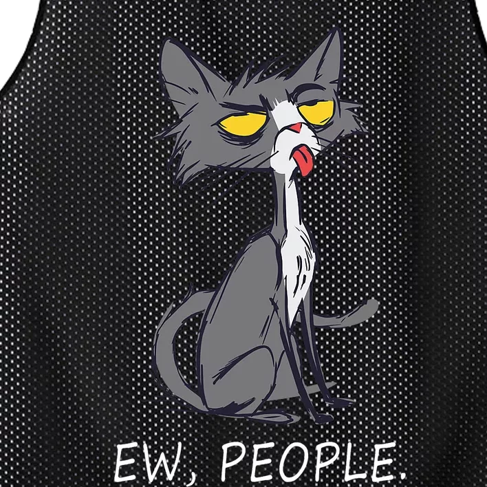 Funny Cat Ew People Meowy Cat Lovers Men Womens Gifts Mesh Reversible Basketball Jersey Tank