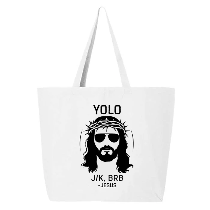 Funny Christian Easter Jesus Yolo Jk Brb 25L Jumbo Tote