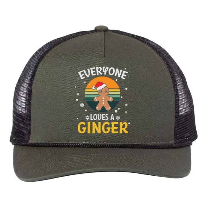 Funny Christmas Everyone Loves A Ginger Xmas Retro Rope Trucker Hat Cap