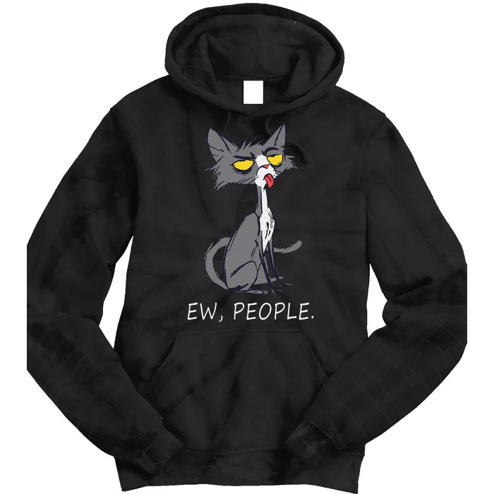 Funny Cat Ew People Meowy Cat Lovers Gifts Tie Dye Hoodie