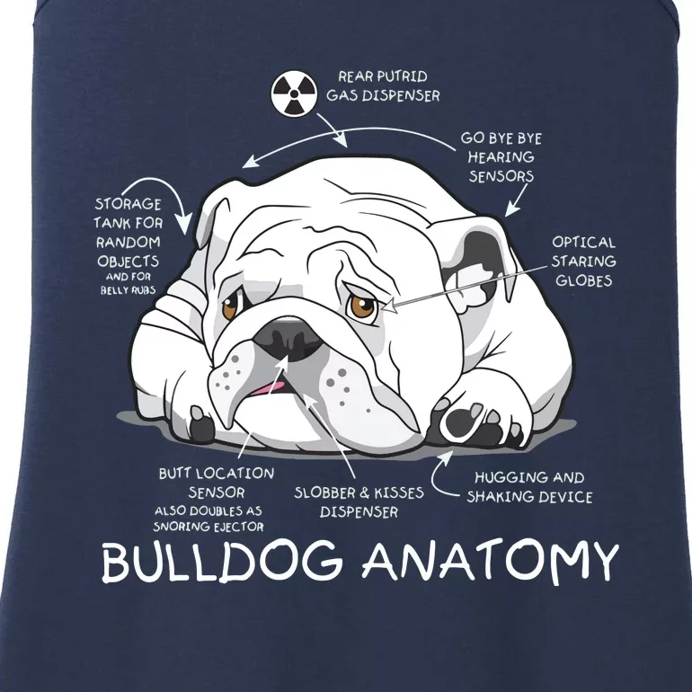 Funny Cute English Bulldog Anatomy Dog Biology Gift Ladies Essential Tank