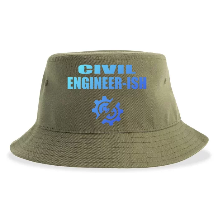 Funny Civil Engineer Student Ish Engineer Major Pun Cute Gift Sustainable Bucket Hat