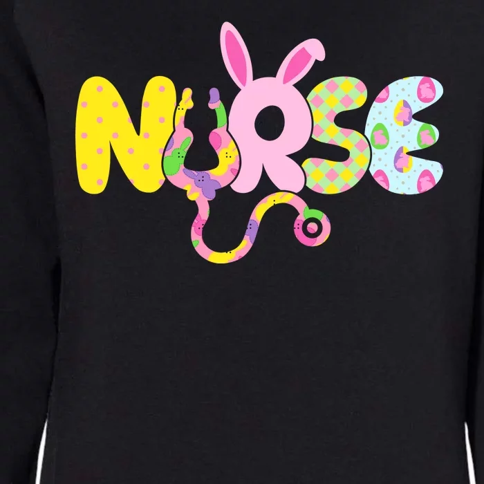 Funny Cute Easter Patterns Nurse Womens California Wash Sweatshirt