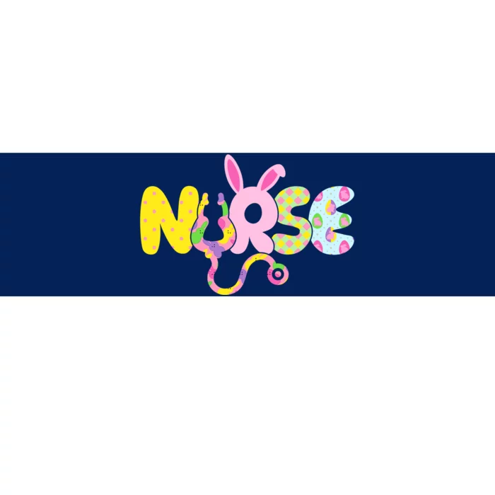 Funny Cute Easter Patterns Nurse Bumper Sticker