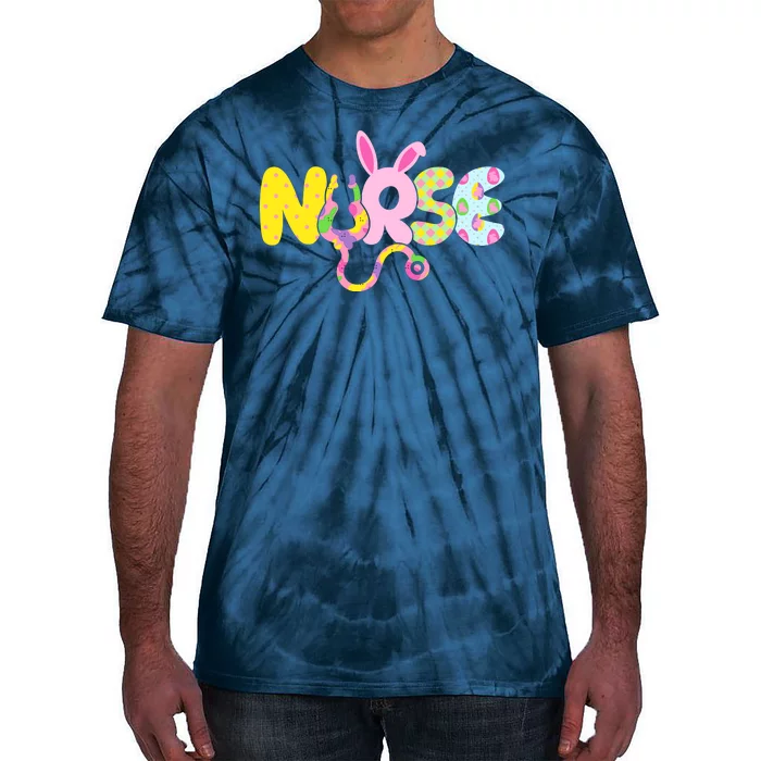 Funny Cute Easter Patterns Nurse Tie-Dye T-Shirt