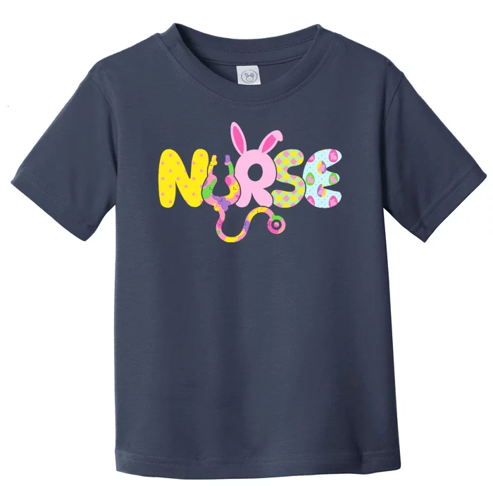 Funny Cute Easter Patterns Nurse Toddler T-Shirt