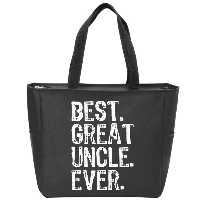 Family Cool Funny Best Great Uncle Ever Zip Tote Bag