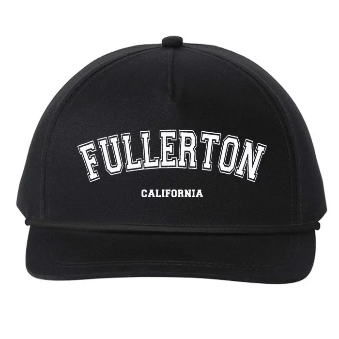 Fullerton California Snapback Five-Panel Rope Hat