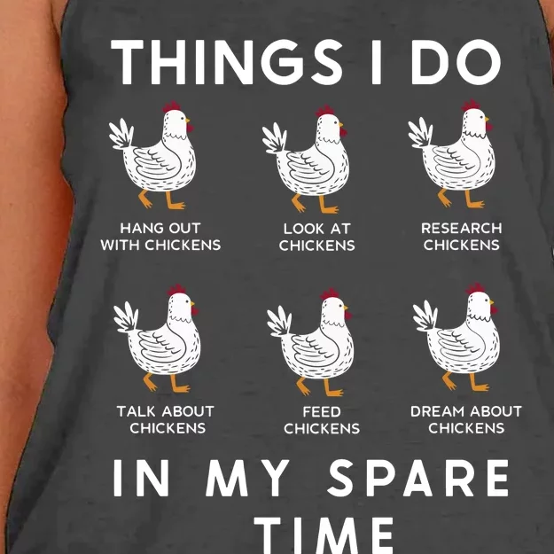 Funny Chicken Women's Knotted Racerback Tank