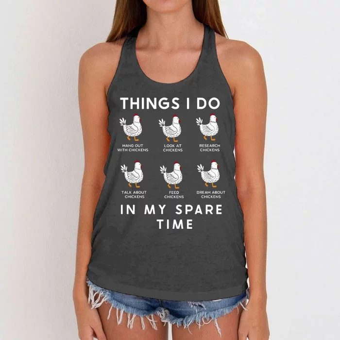 Funny Chicken Women's Knotted Racerback Tank