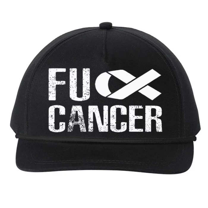 Fuck Cancer Fu Cancer Tcancer Awareness Snapback Five-Panel Rope Hat