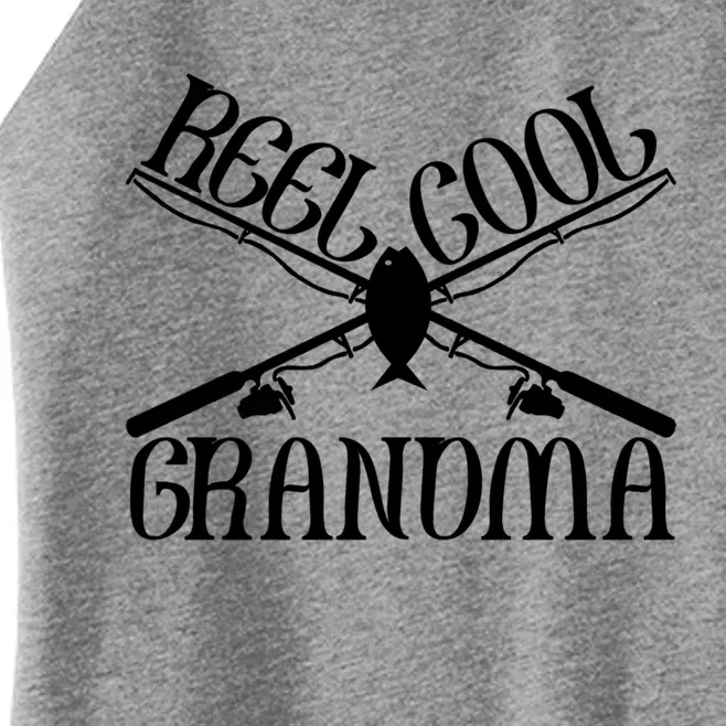 Funny Cool Fishing Grandma Matching Camping Gear Cute Gift Women’s Perfect Tri Rocker Tank