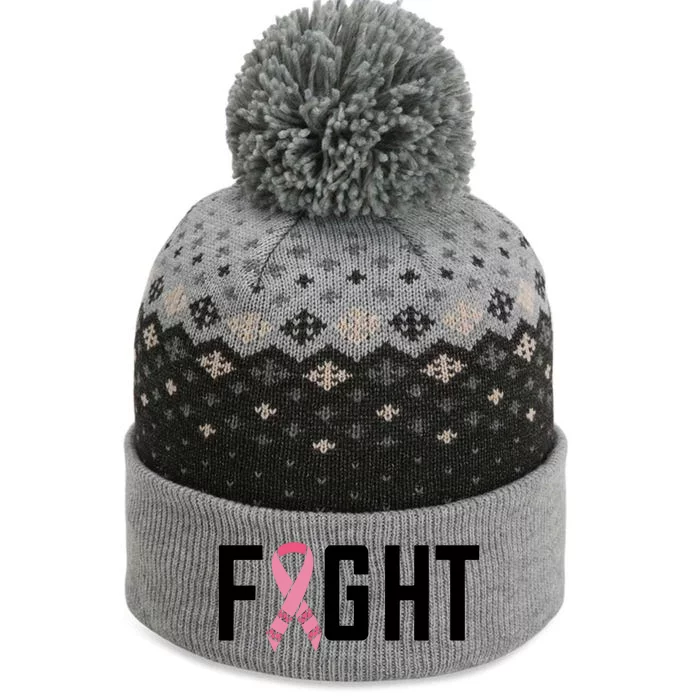 Fight Cancer The Baniff Cuffed Pom Beanie