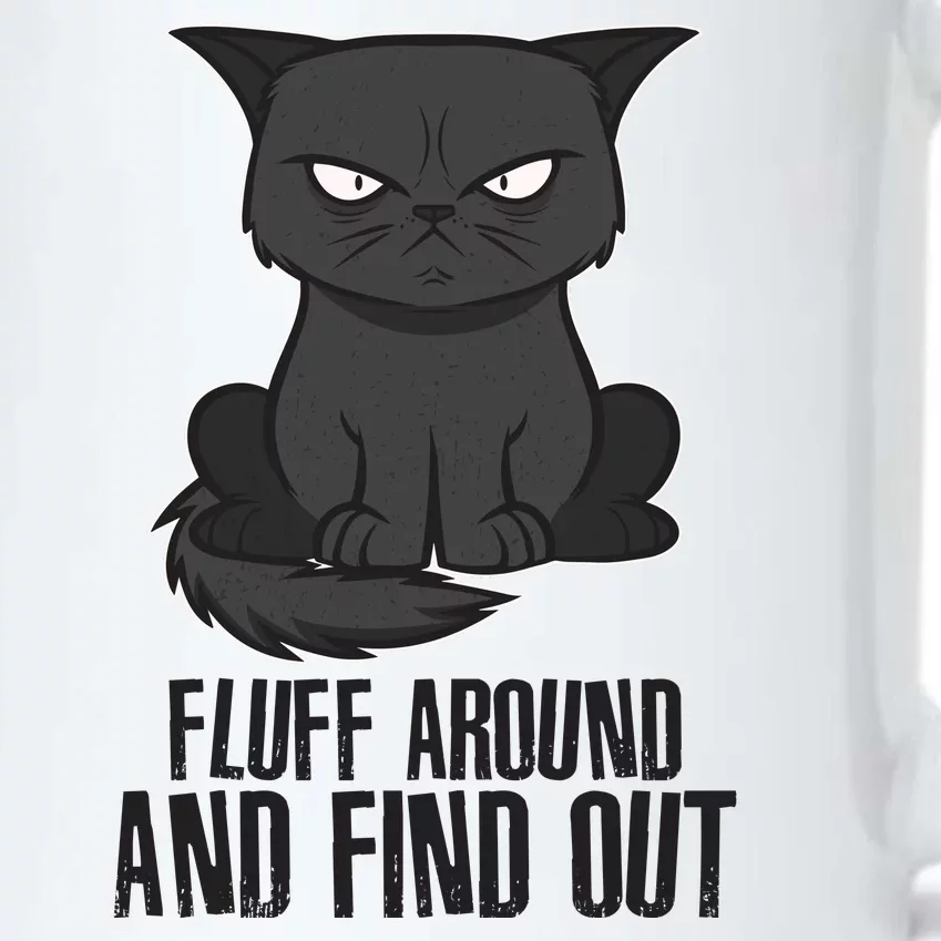 Funny Cat Fluff Around And Find Out Black Color Changing Mug