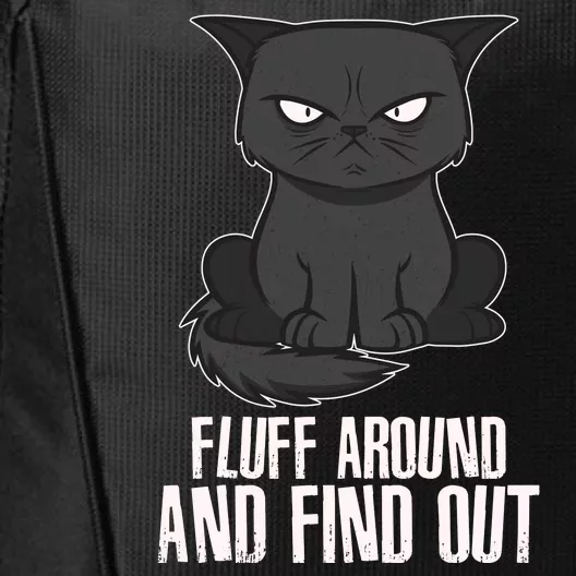 Funny Cat Fluff Around And Find Out City Backpack