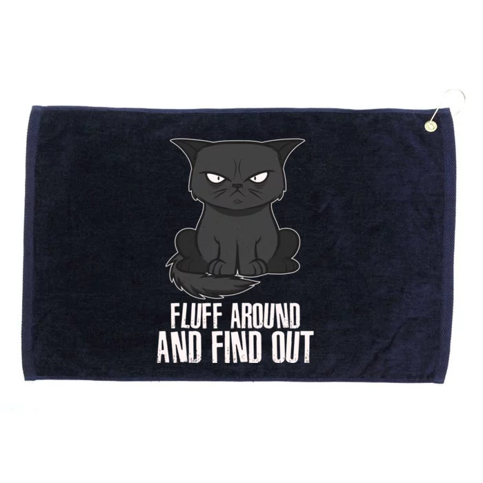 Funny Cat Fluff Around And Find Out Grommeted Golf Towel