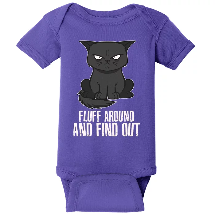 Funny Cat Fluff Around And Find Out Baby Bodysuit