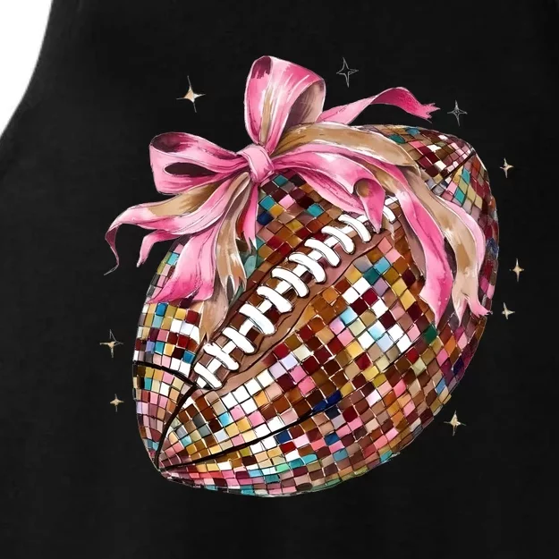 Football Coquette Football Lover Game Day Season Ladies Tri-Blend Wicking Tank