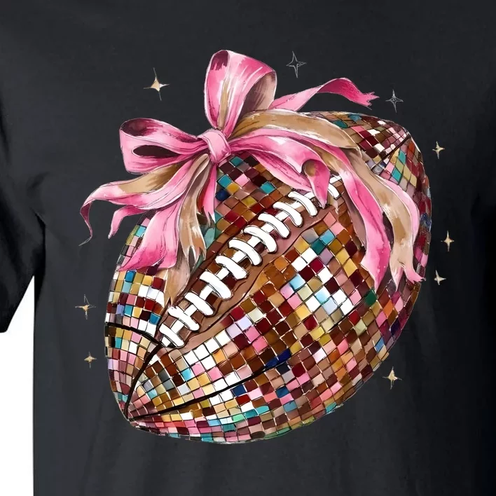 Football Coquette Football Lover Game Day Season Tall T-Shirt