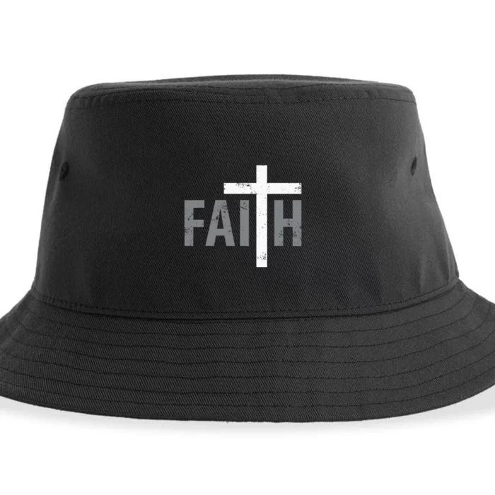 Funny Christian Faith Cross Humor Sustainable Bucket Hat