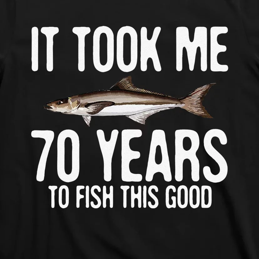 Funny Cobia Fishing 70th Birthday 70 Years To Fish Great T-Shirt