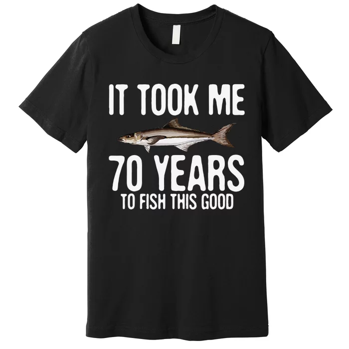 Funny Cobia Fishing 70th Birthday 70 Years To Fish Great Premium T-Shirt