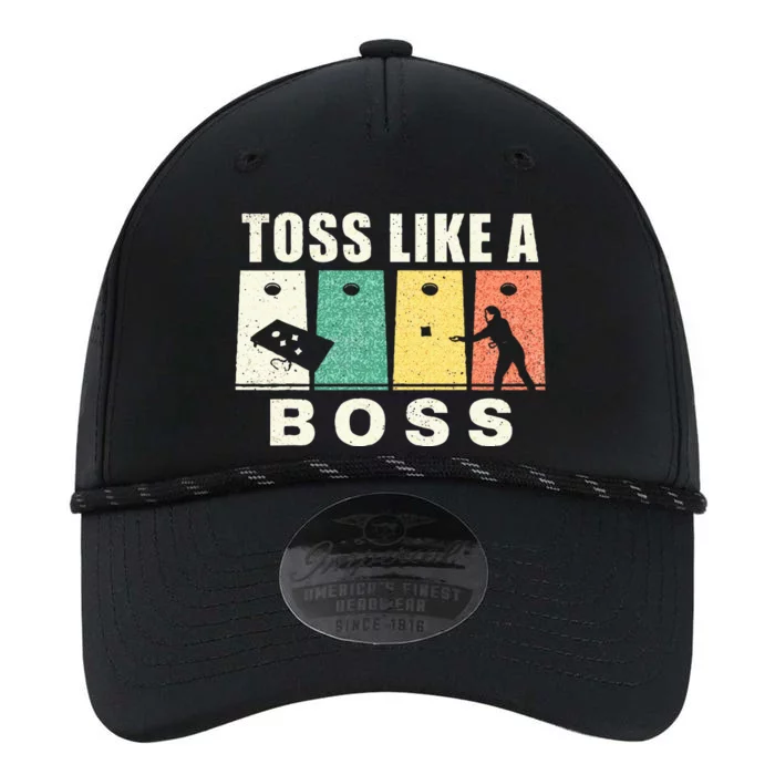 Funny Cornhole For Men Women Toss Like A Boss Dad Performance The Dyno Cap