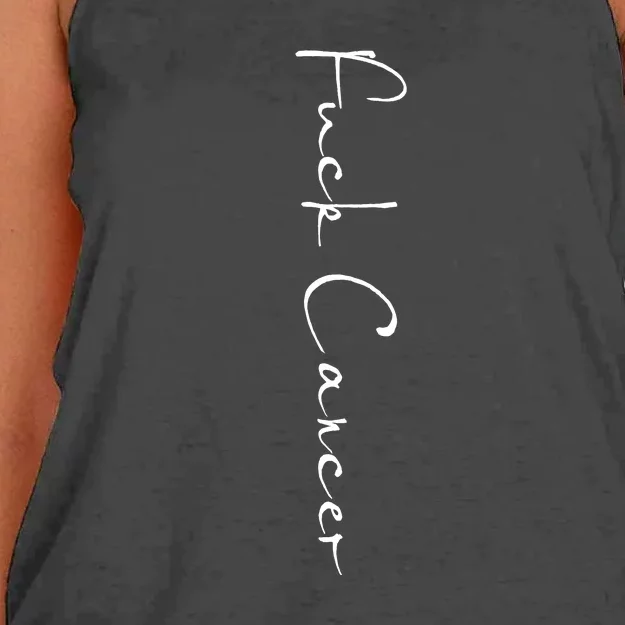 Fuck Cancer Women's Knotted Racerback Tank