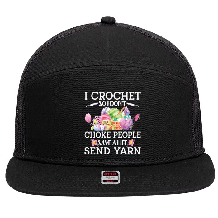 Funny Crochet 7 Panel Mesh Trucker Snapback Hat