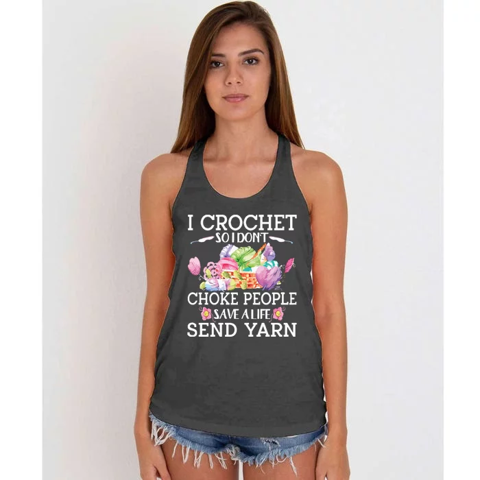 Funny Crochet Women's Knotted Racerback Tank