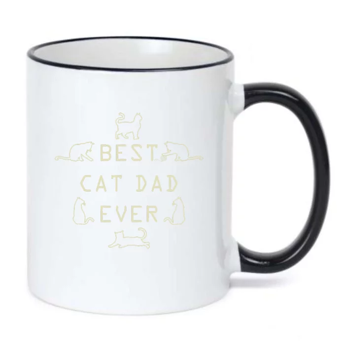 Feline Cat Father Kitty Dad Fathers Day Meow Black Color Changing Mug