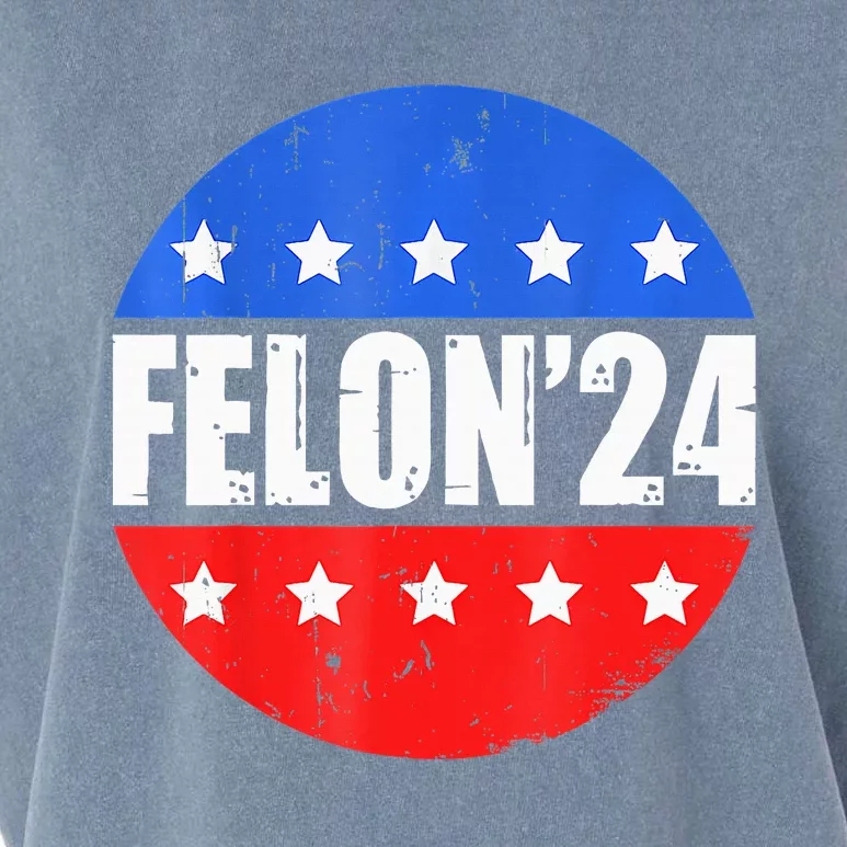 Felon24 Convicted Felon Funny Pro Trump 2024 Garment-Dyed Women's Muscle Tee