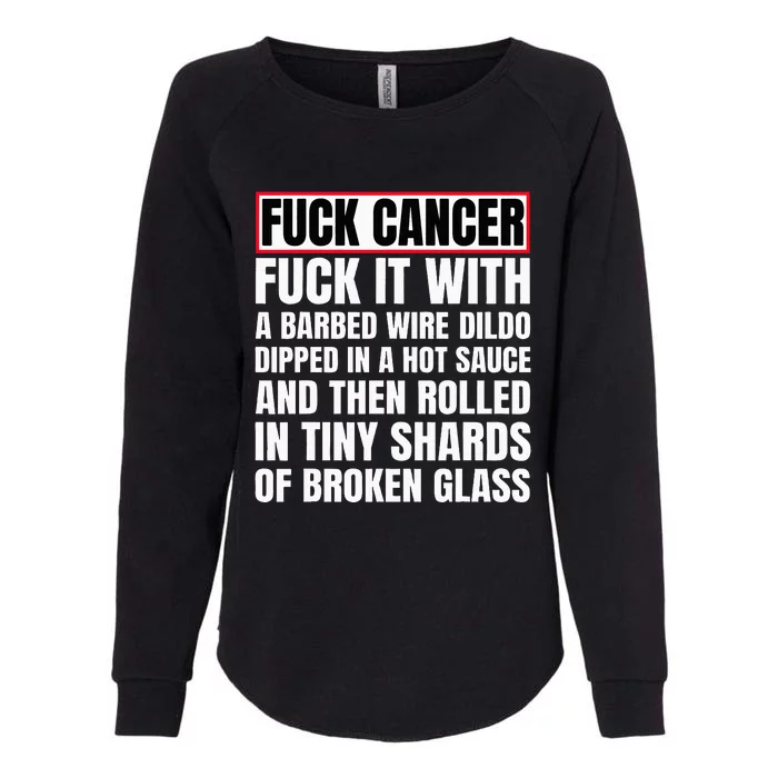 Fuck Cancer Womens California Wash Sweatshirt