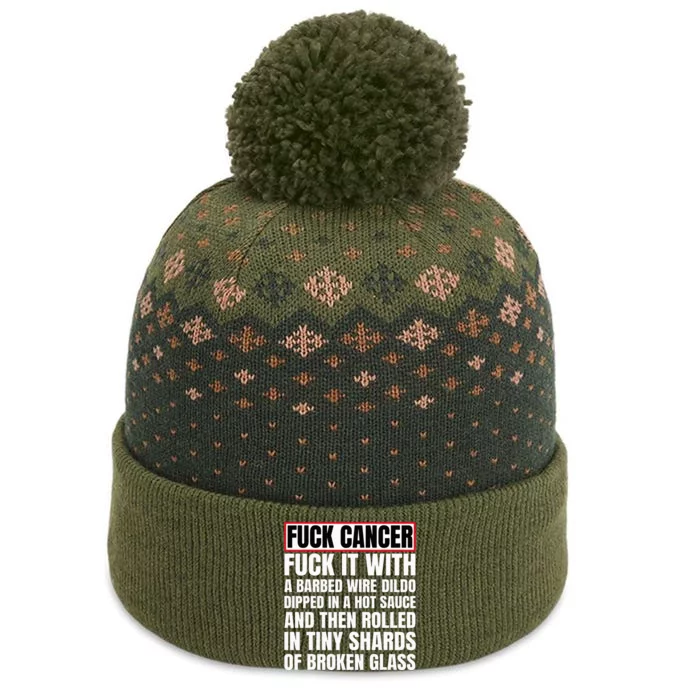 Fuck Cancer The Baniff Cuffed Pom Beanie